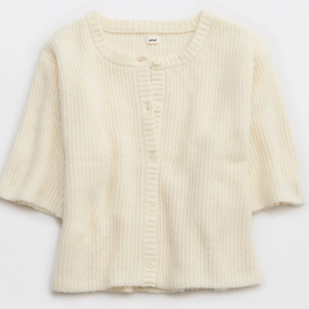 Aerie Unreal Short Sleeve Cardigan